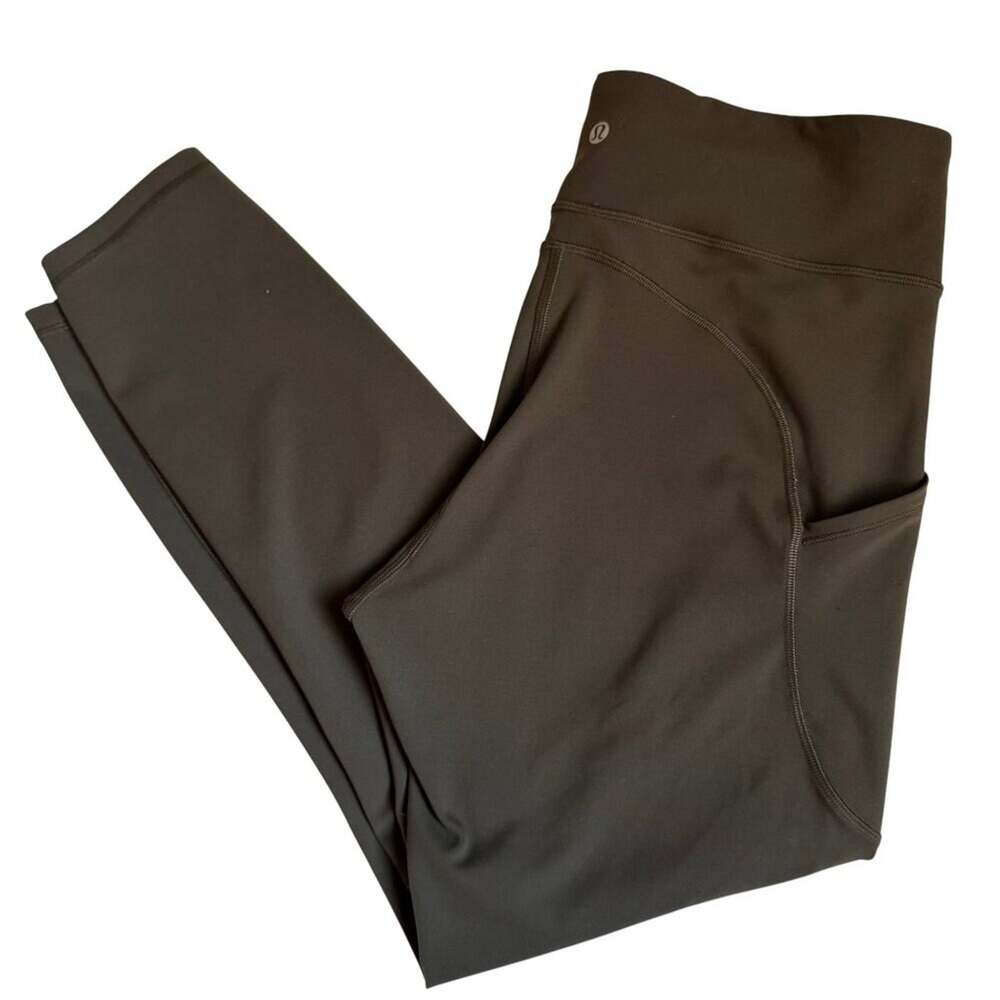 Lululemon Invigorate High-Rise Tight 25" Dark Olive - Size 12
